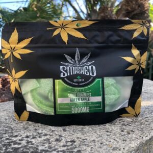 Smashed 5000mg THC Sour Gummies – Strong Cannabis Edibles